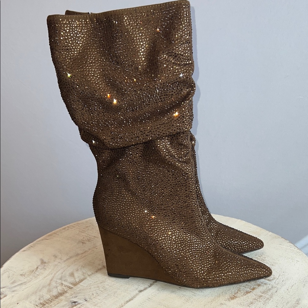 INC International Concepts Florelle Slouch Wedge Dress Boot